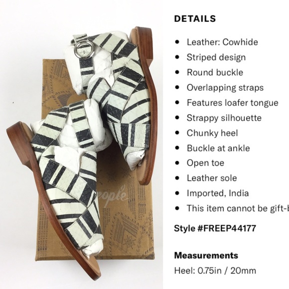 FREE PEOPLE Catherine Loafer Leather Sandals NEW - Picture 3 of 8